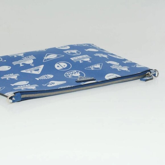 PRADA Shoulder Bag Safiano Leather Light Blue Auth ar8307V - Picture 7 of 15